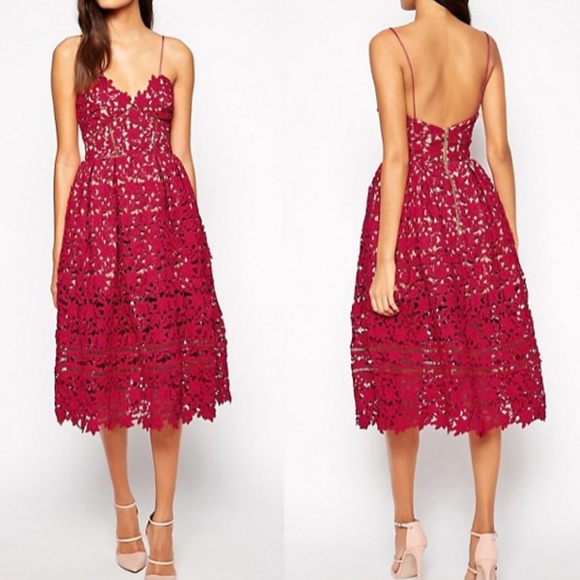 azaelea guipure lace dress